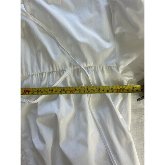 NWT Zara Women's White Oversized Poplin Shirt Long Sleeve Button Front Size XS - Picture 9 of 9